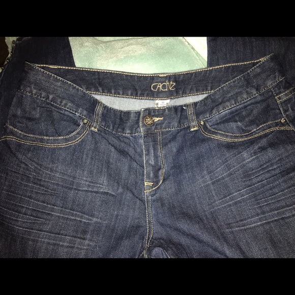 Cache sz 10 bejeweled skinny jeans