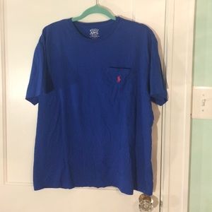 Men's Blue Short Sleeve Polo Tee