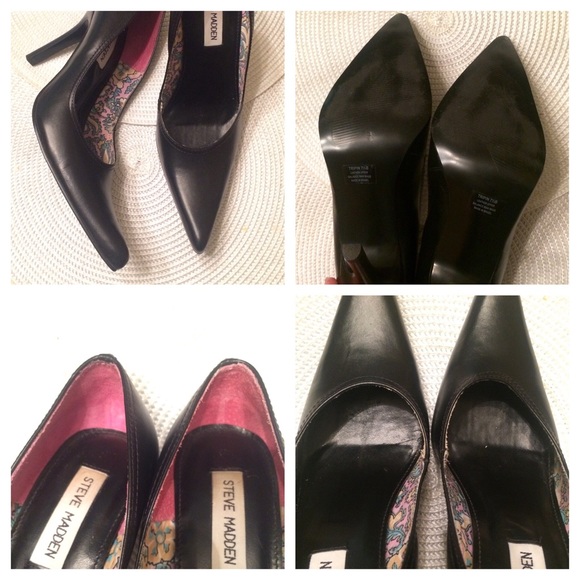 ⌛️👠Vintage Black Leather Pumps - Picture 4 of 4