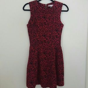 Forever 21 Red Rose A Line Dress Size Small