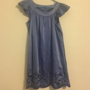 Blue satin dress