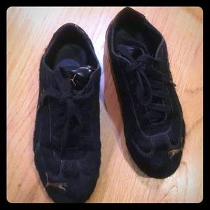 Puma calf hair sneakers size 4US black