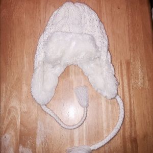 Soft knitted fur hat