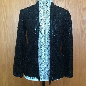 Gardenia Black Sequin Blazer - VTG 70s - Holiday!