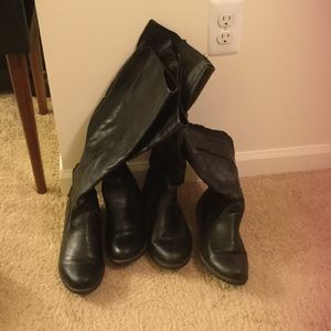 2 of the same pair wide calf knee boots