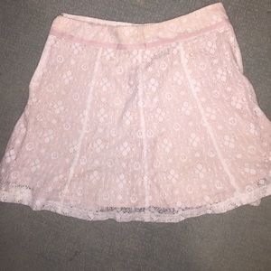 Light pink shirt with white lace