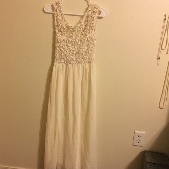Cream coloured maxi dress