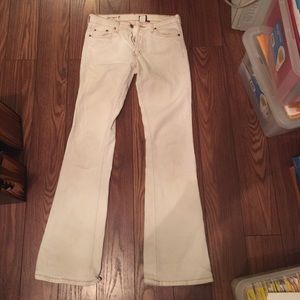 Red Engine white jeans