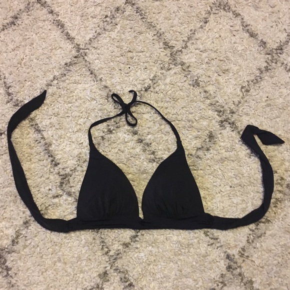 Black bathing suit halter top