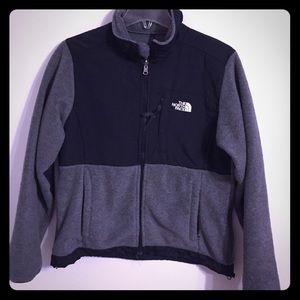 Gray & Black Women's Fleece North Face Jacket