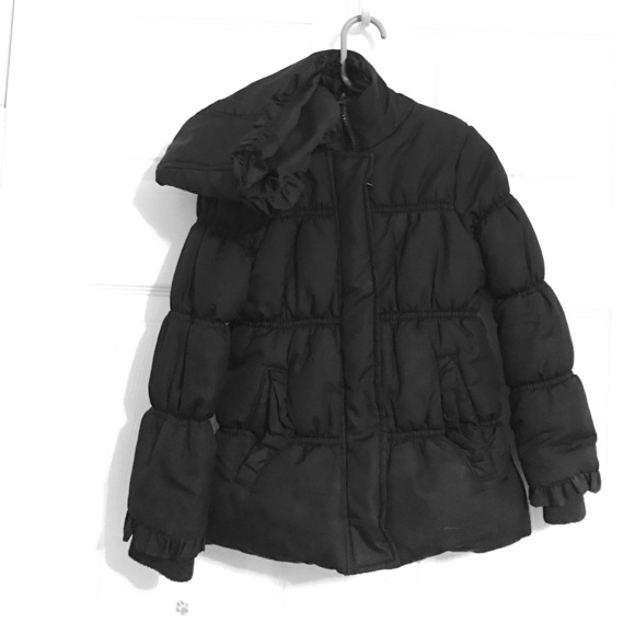 Black puffy winter coat