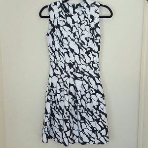 H&M Black and White A Line Dress Size 4