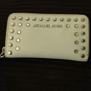 Michael Kors white leather wallet