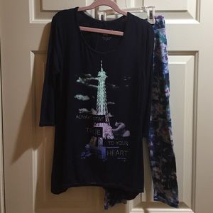 Paris shirt and legging set