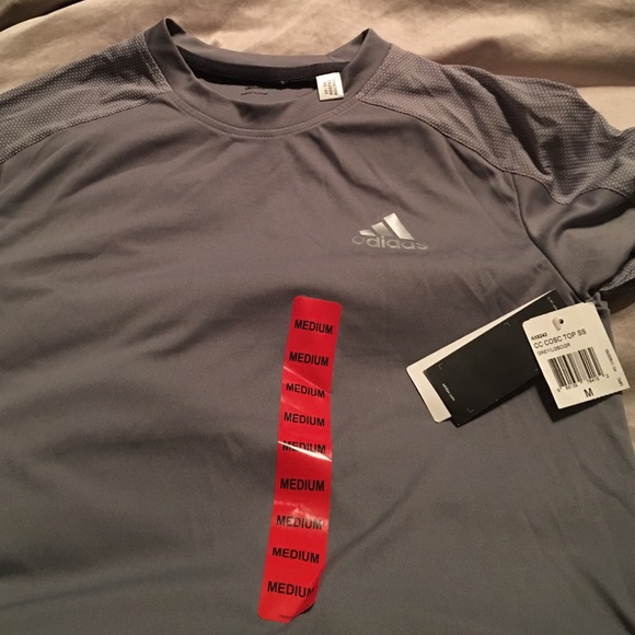 Men's grey adidas tennis shirt - Picture 1 of 3