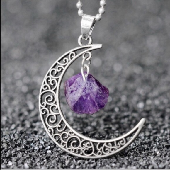 Amethyst Vintage Moon Necklace