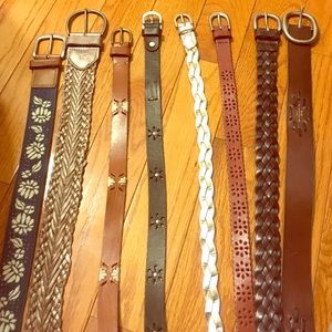 Assorted designer belts
