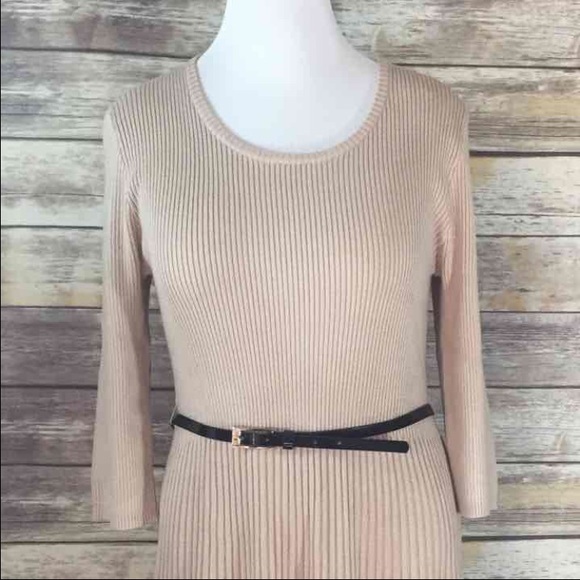 NEW Say What Sz 2X Plus sweater dress Beige - Picture 3 of 4