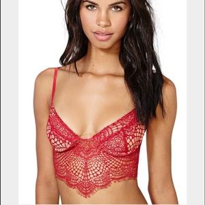 Red For Love and Lemons Bat Your Lashes Bralet
