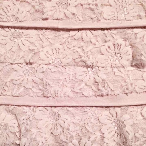 SOLD - EXPRESS Pale Pink Lace Dress - Picture 3 of 4