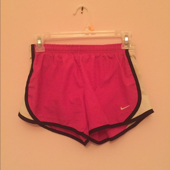 Nike dri-fit running shorts (pink and black)