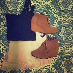Tan Suede Booties