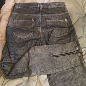 H&M silver metallic Skinny Jean