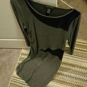 Black and gray dress