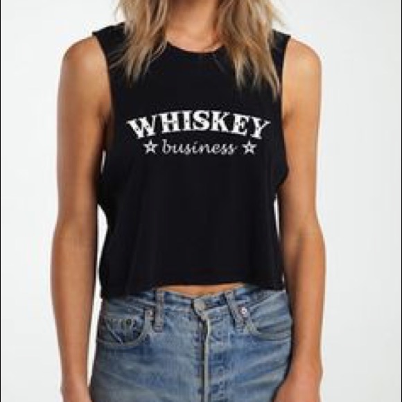 Mate the Label Whiskey Business Crop Top