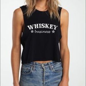 Mate the Label Whiskey Business Crop Top