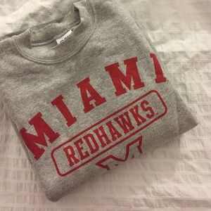 Miami university grey crewneck