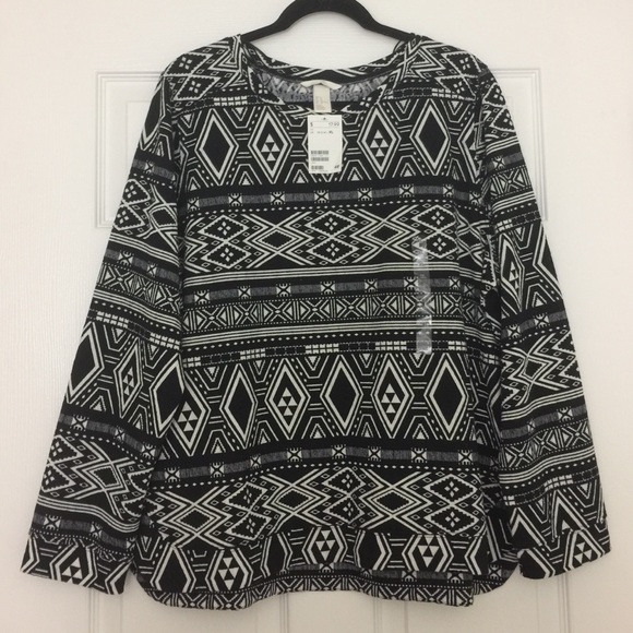 H&M Long sleeve patterned shirt