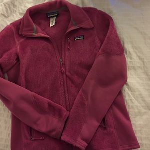 Pink Patagonia zip up fleece