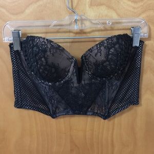 Black lace corset lingerie, Victoria's Secret