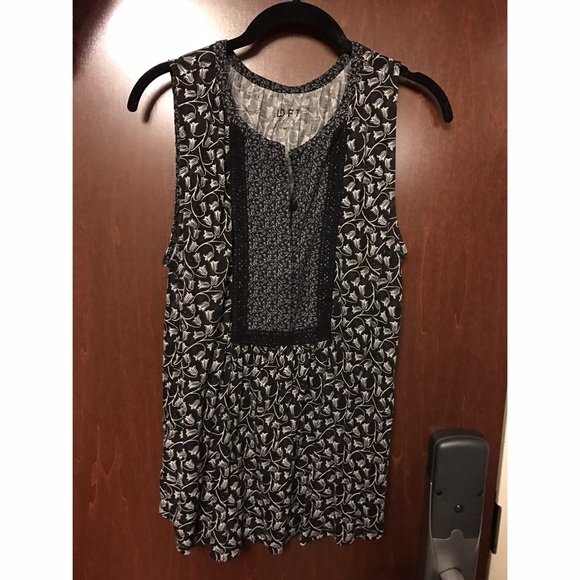 NWOT Black Patterned Blouse from LOFT