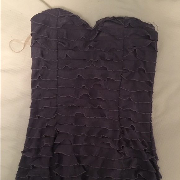 Purple ruffle tube top