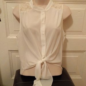 Cream Lace Blouse