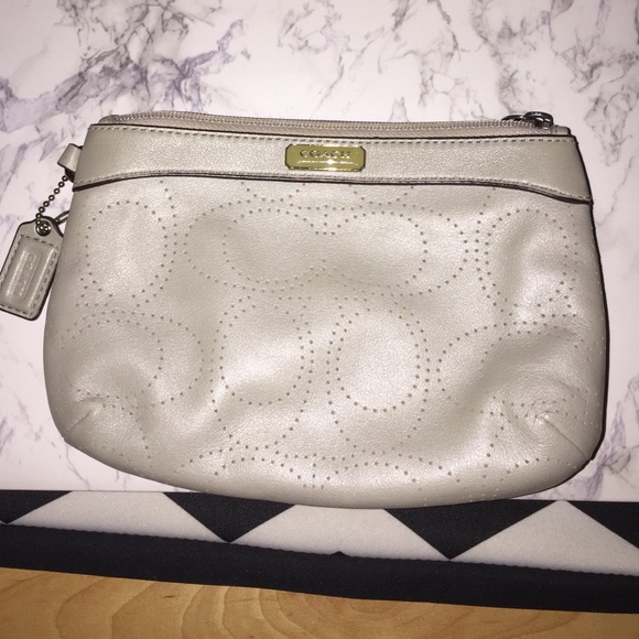Grey coach wristlet