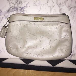 Grey coach wristlet