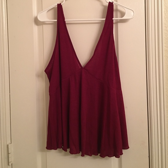 Maroon Express flowy tank top.