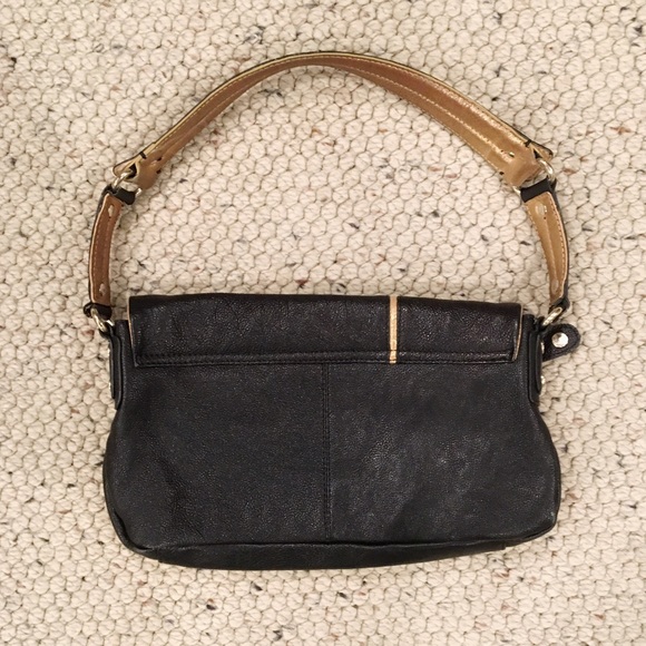 Vintage Black and Gold Saffiano Purse - Picture 4 of 4