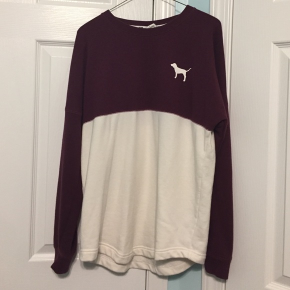 Victoria's Secret Pink Maroon Spirit Jersey