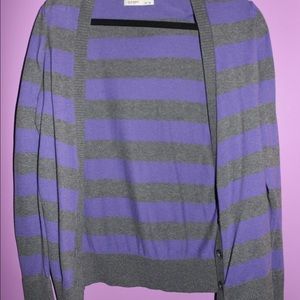 Stripped Buttoned Cardigan