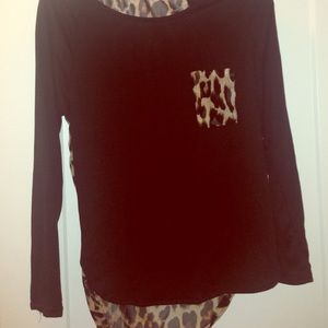 Cheetah baseball tee