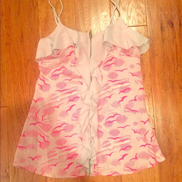 Pink and Grey spaghetti strap top