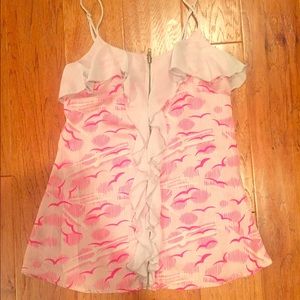 Pink and Grey spaghetti strap top