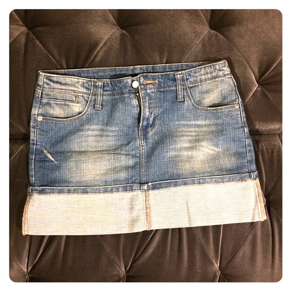 Jean Overlap Skirt