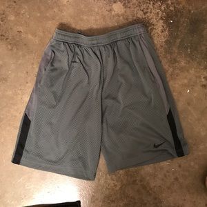 Men's athletic gray Nike shorts