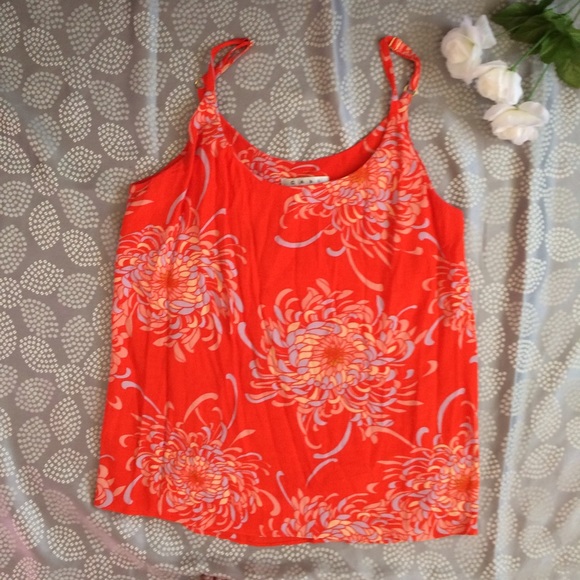 Orange Floral Top