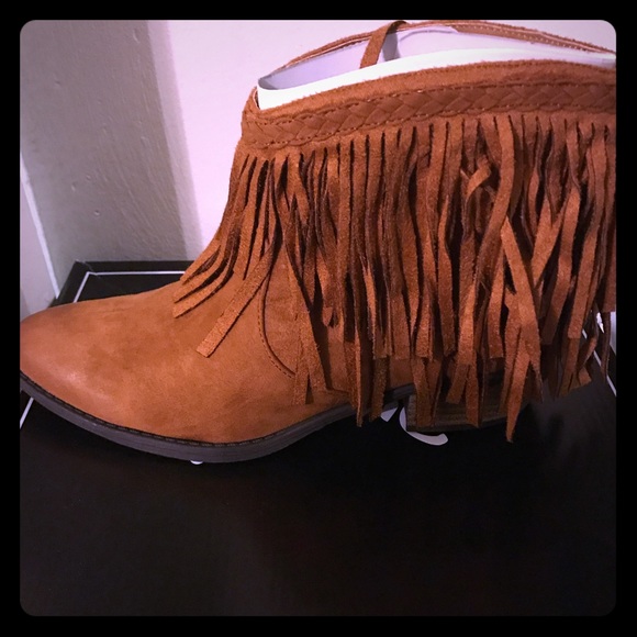 Ankle fringe bootie! Very cute on! Never worn!